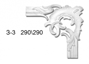 Обрамление для зеркала из гипса ArtDeco З-3